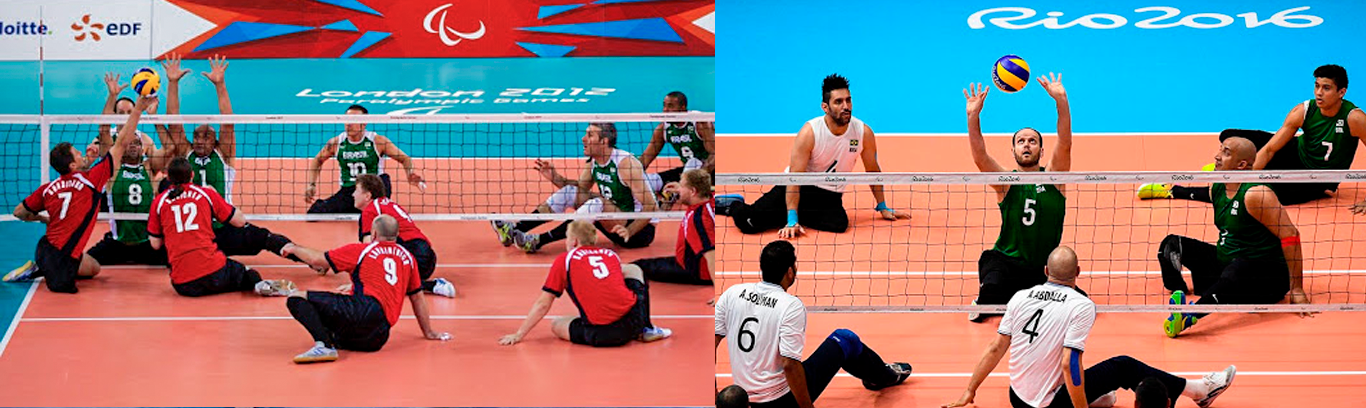 jogadores de vôlei sentado