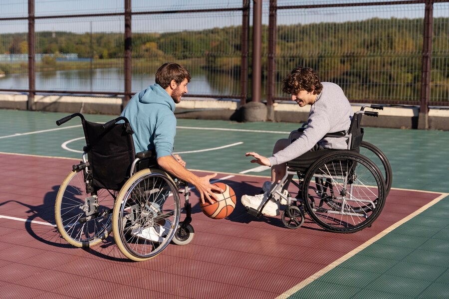 pcd jogando basquete 